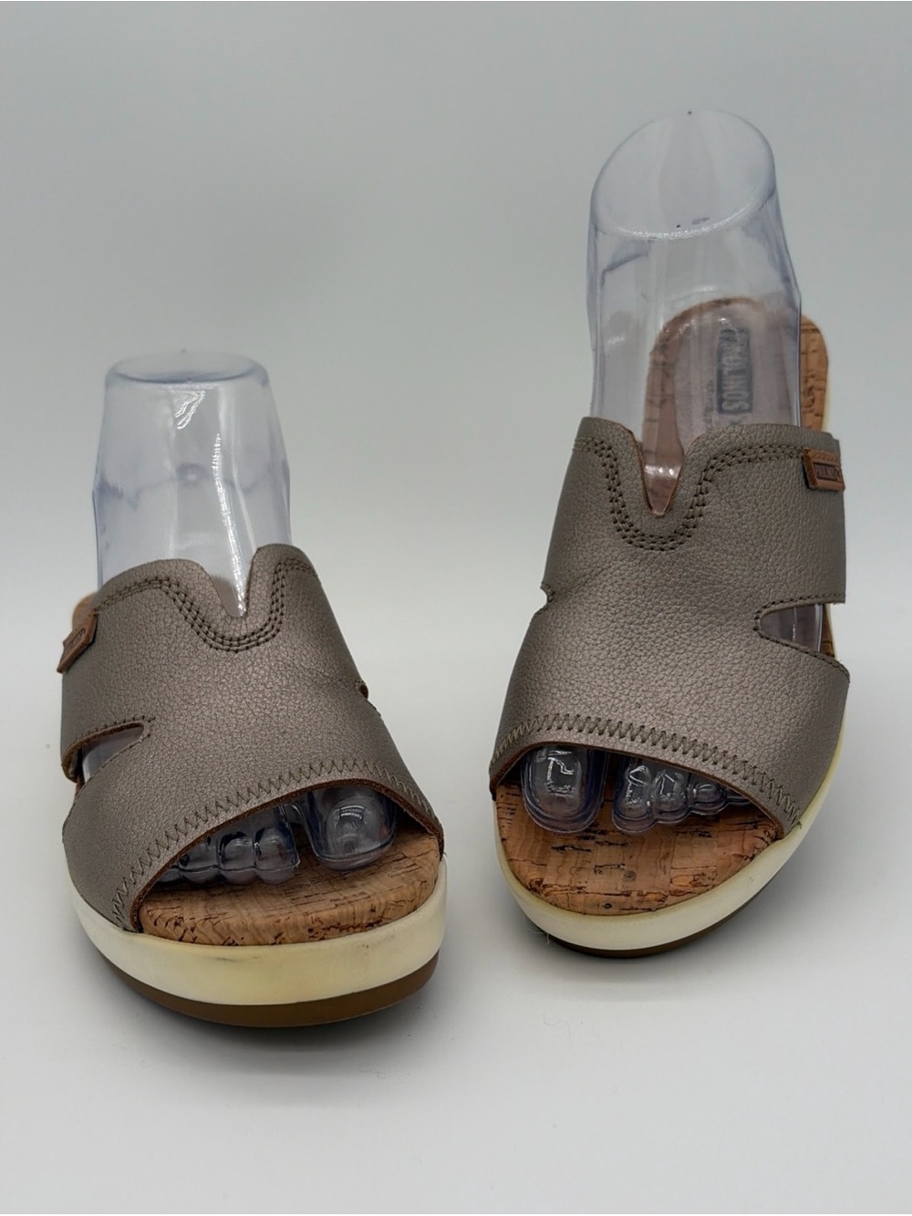 PIKOLINOS Leather Street Slippers Sandals Cork Insole Wedge Slides Size 36
